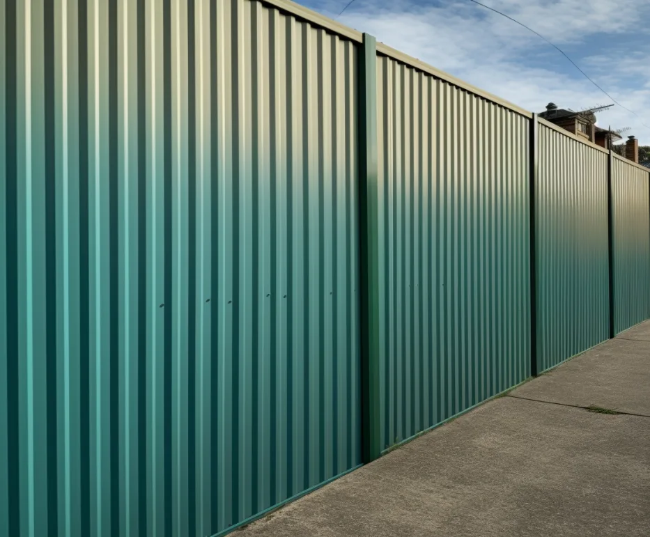 Blue Colorbond fence in Gympie