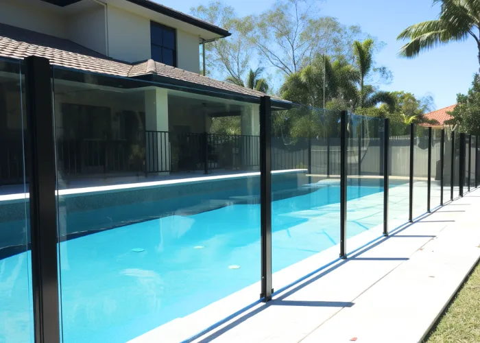 Classy Glass pool fence built by Elite Fencing Gympie