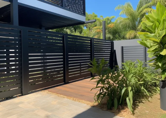 Beautiful house in Gympie protected with Slat Aluminium fence